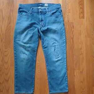 Okayama Denim Mid Wash Selvedge Jeans Men's Size 36 Waist Short Inseam Designer
